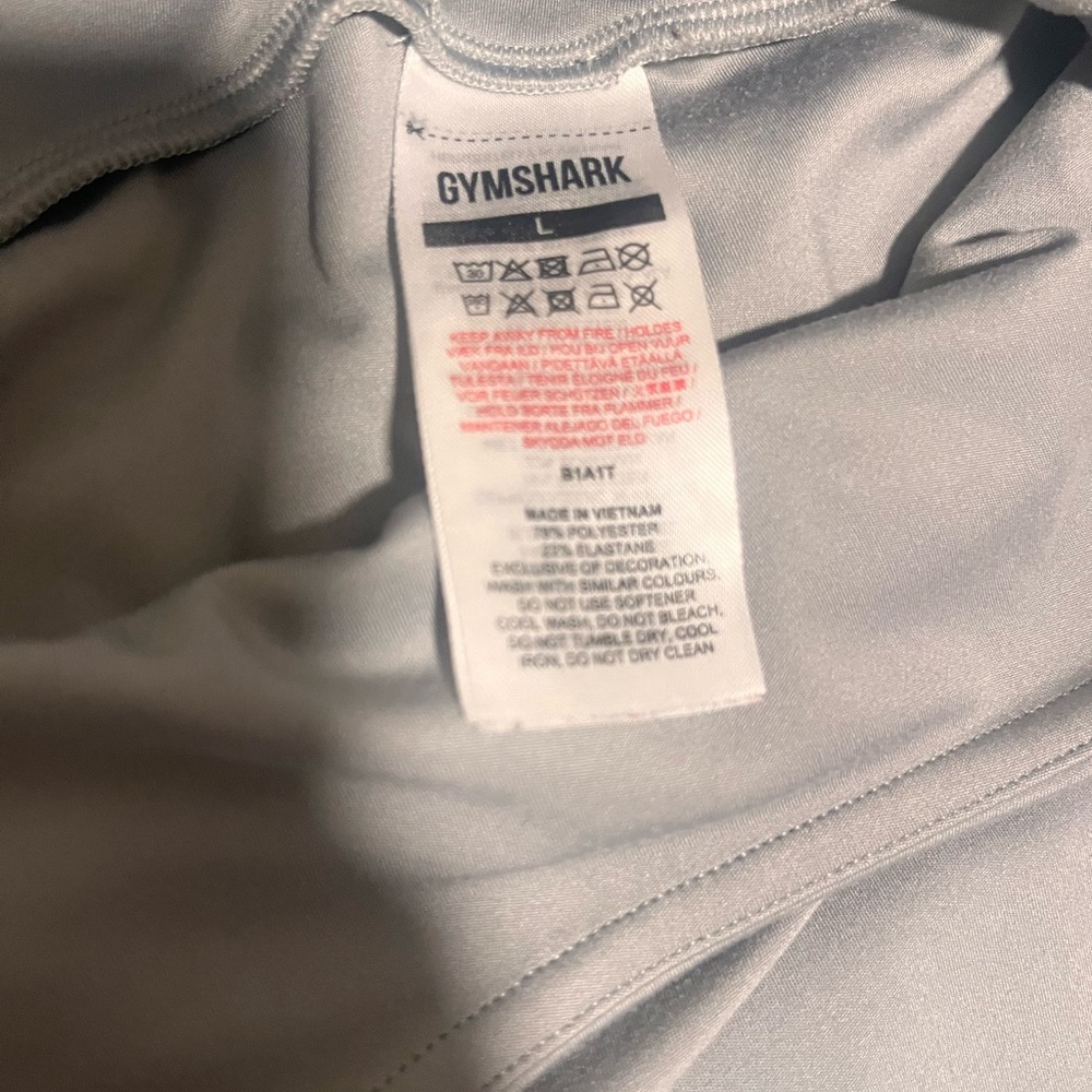 Gymshark Gray High-Waisted Leggings Size L | Stretch Athletic Workout Pants - Picture 5 of 8